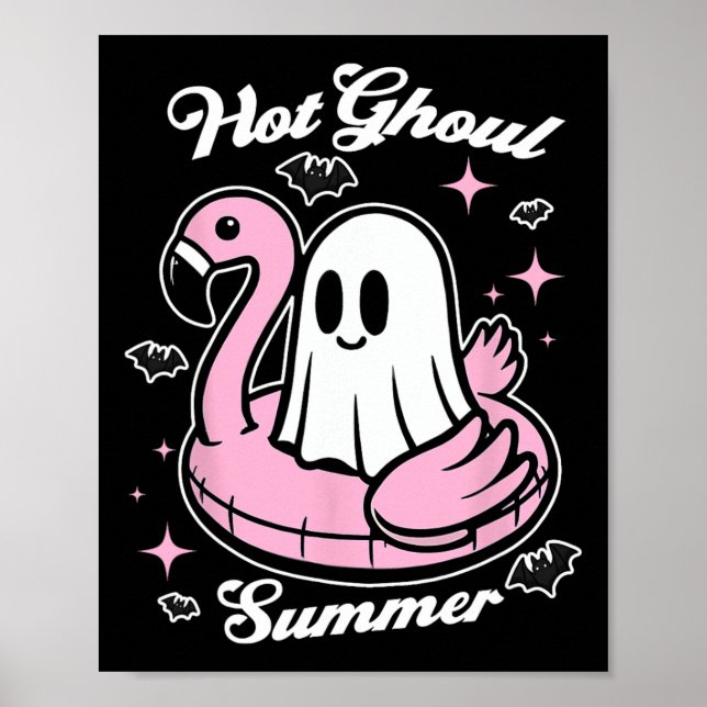 Affiche Flamant rose d'été de Hot Ghoul Ghost Summerween (Devant)