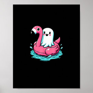 Affiche Flamant rose éffrayant Funny Éffrayant Été Été Eté