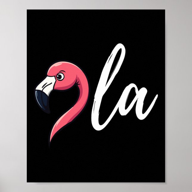 Affiche Flamant rose en détresse Comma La Funny Kamala Har (Devant)