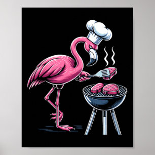 Affiche Flamant rose Grill Grill Rbecue Pour Hommes Femmes
