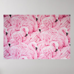 AFFICHE FLAMANT ROSE PARTOUT