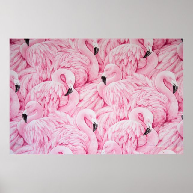 AFFICHE FLAMANT ROSE PARTOUT (Devant)
