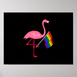 Affiche Flamant rose rose Gay pride cadeaux du mois de la 