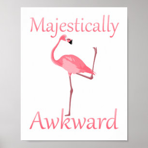Affiche Flamant rose rose Majesque