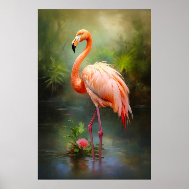 Affiche Flamant rose vintage Pride (Devant)