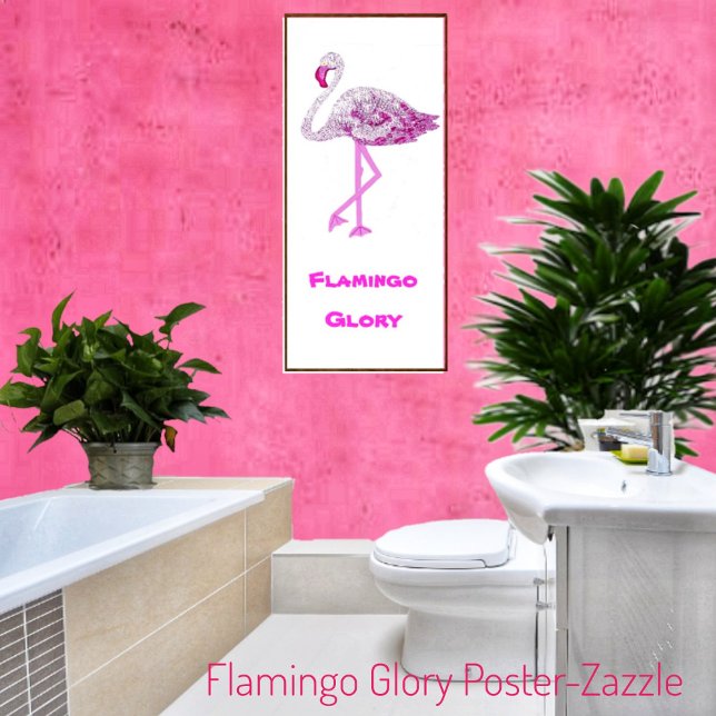 Affiche Flamants roses gloire (Créateur téléchargé)
