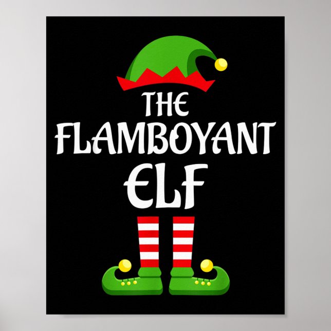 Affiche Flamboyant Elf Family Matching Group Christmas  (Devant)
