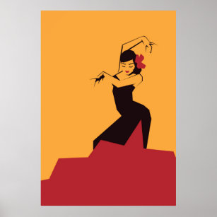 Affiche Flamenco à С facettes