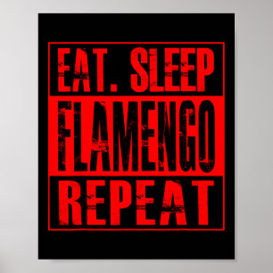 Affiche Flamengo Football - Maillot Eat Sleep Flamengo Rep