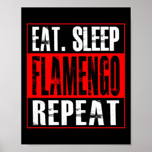Affiche Flamengo Football - Maillot Eat Sleep Flamengo Rep