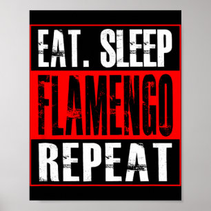 Affiche Flamengo Football - Maillot Eat Sleep Flamengo Rep