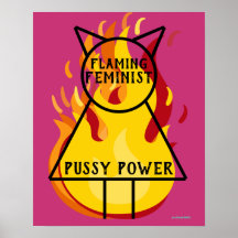 Flaming Feminist Pussy Power Droits des Femmes 15