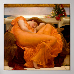Affiche Flaming Juin Peinture Par Frederic Leighton