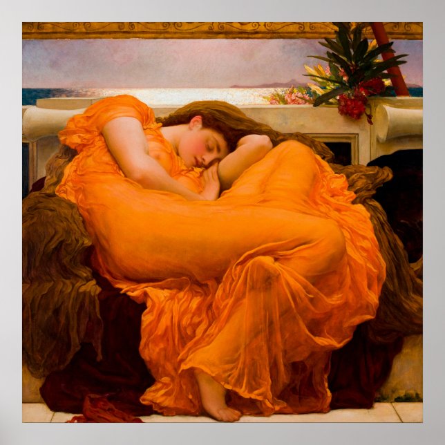 Affiche Flaming June by Frederic Leighton (Devant)