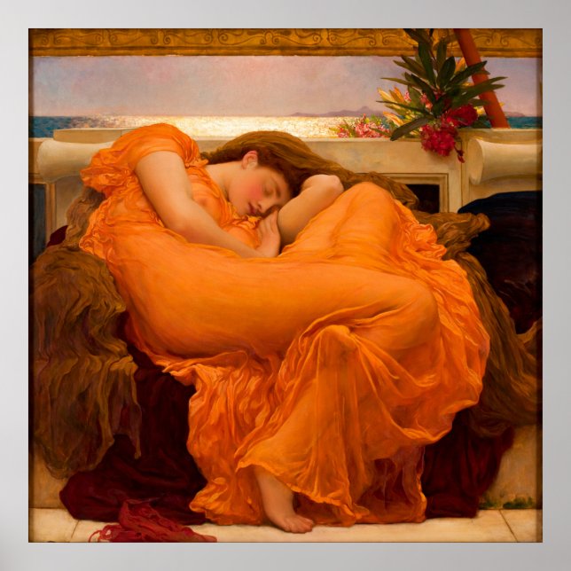 Affiche Flaming June by Frederic Leighton (Devant)