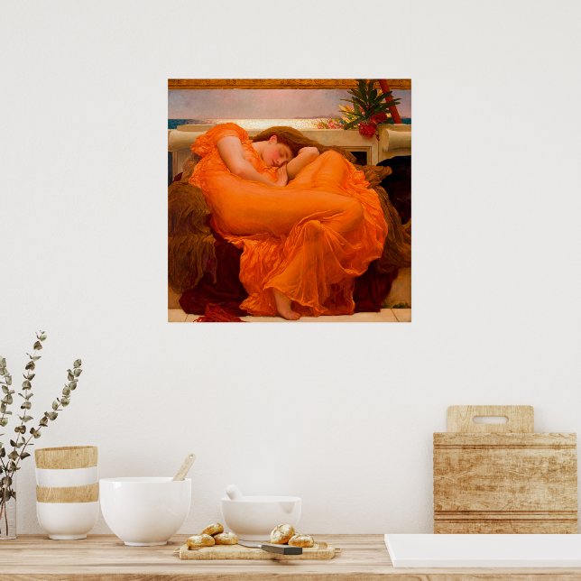 Affiche Flaming June par Lord Frederic Leighton (Cuisine)