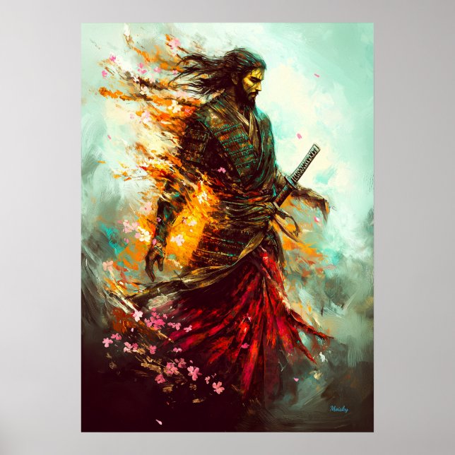 Affiche Flaming Samurai – Le Guerrier Éternel (Devant)
