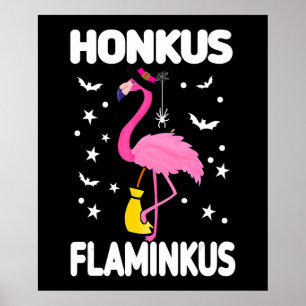 Affiche Flamingoo   Honkus Flaminkus Halloween Flamingoo