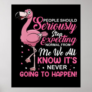 Affiche Flamingos   People Should Stop Expecting Normal
