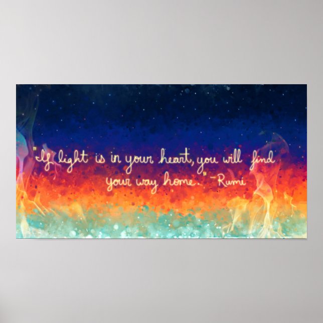 Affiche flamme Abstraite (Devant)