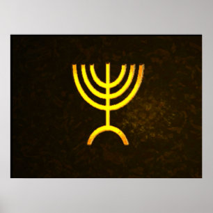 Affiche Flamme de Menorah