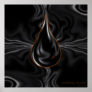 Affiche Flamme éternelle - Imaginaire AI Art numérique