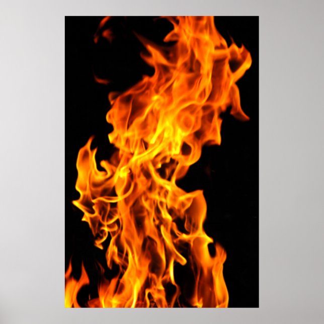 Affiche Flamme orange (Devant)