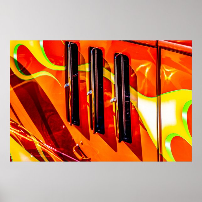 Affiche Flammes à tiges chaudes (Devant)