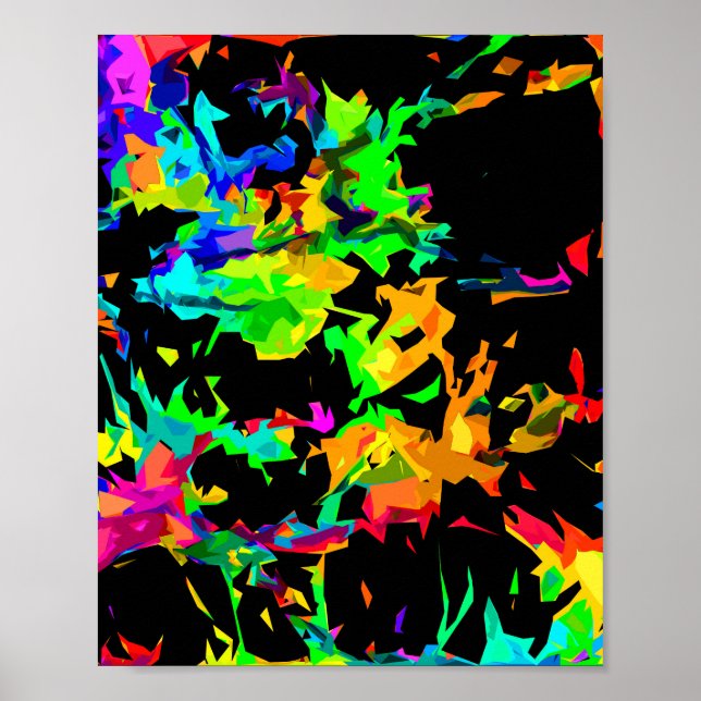 Affiche Flammes colorées (Devant)