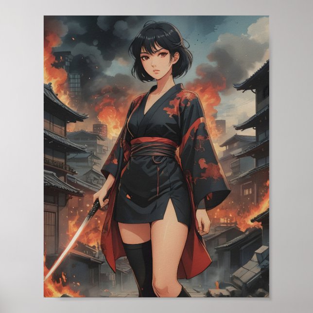 Affiche flammes de résolution 2 (Devant)