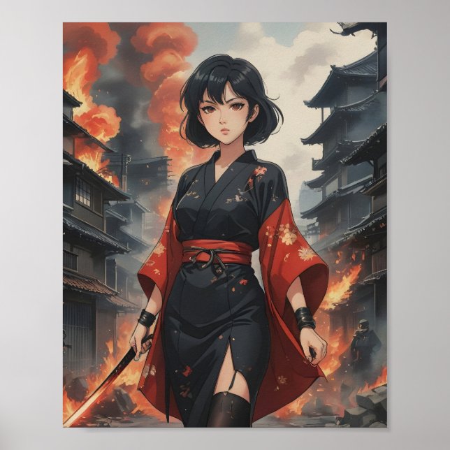 Affiche flammes de résolution 3 (Devant)