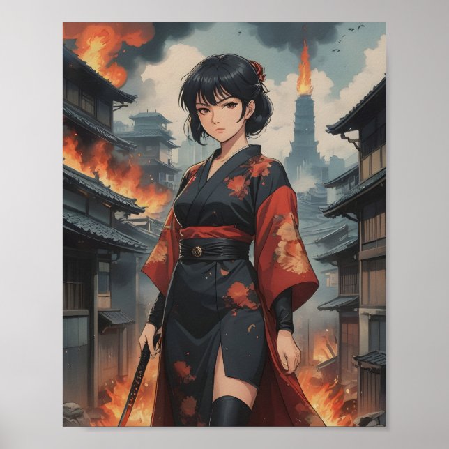 Affiche flammes de résolution 4 (Devant)