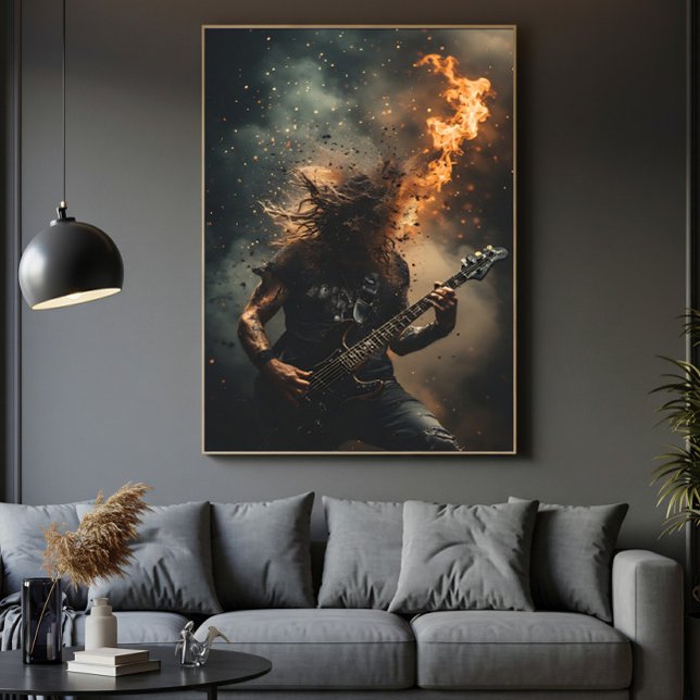Affiche Flammes de Rockstar (Créateur téléchargé)