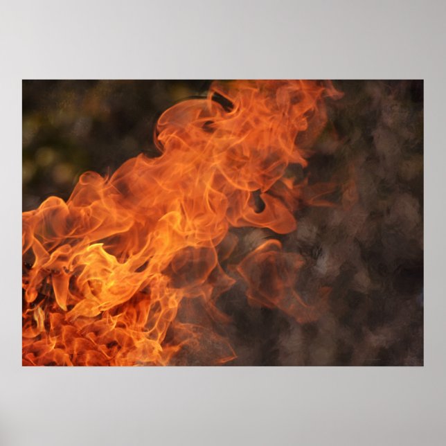 Affiche Flammes Flammes Chaleur Photographie Art Imprimer  (Devant)