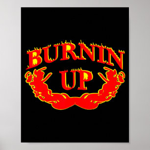 Affiche Flammes Vintage qui brûlent