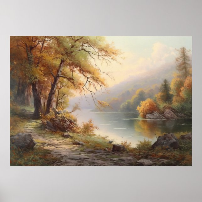 Affiche Flâner le long de la Riverbank dans l'après-midi (Devant)