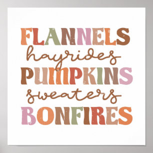 Affiche Flannings Bonfires Citrouille