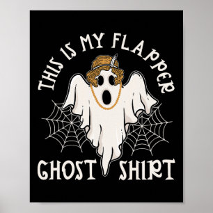 Affiche Flapper Ghost 1920s Vintage Halloween Party Roarin