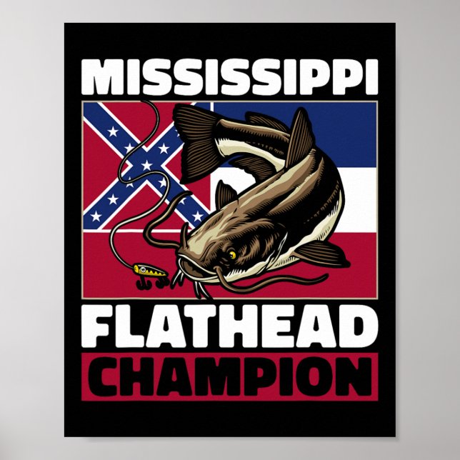 Affiche Flathead Catfish Chasse Catfish Papa Catfish Hu (Devant)