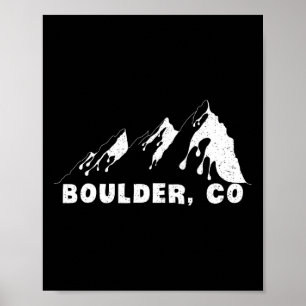 Affiche Flatirons Boulder Colorado Escalade Randonnée Voya