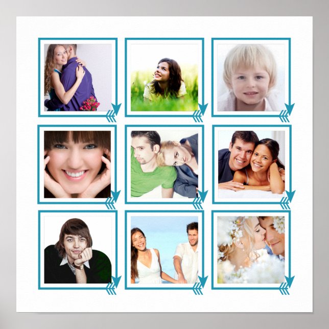 Affiche Flèche bleue encadre vos photos Instagram (Devant)