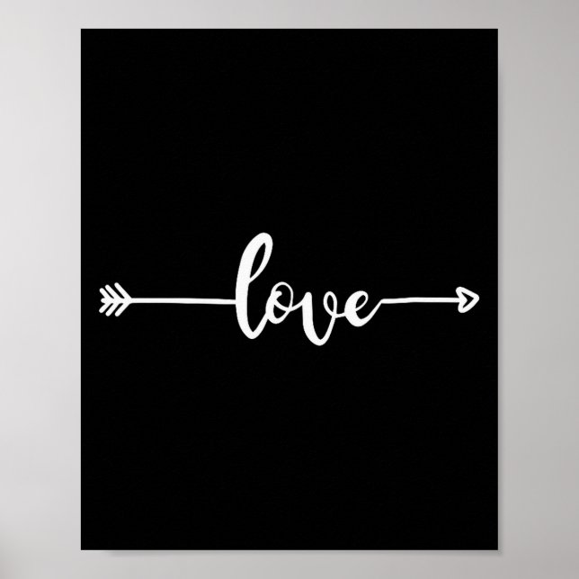 Affiche Flèche d'amour Amour Saint-Valentin Cœur Amour Cou (Devant)