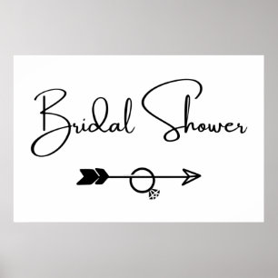 Affiche flèche pour Baby Shower