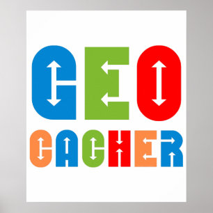 Affiche Flèches de géocacher colorées