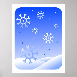 Affiche Flèches de neige rétro