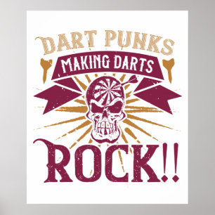 Affiche Fléchettes - Les punks des fléchettes font rocker