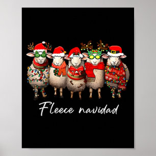 Affiche Fleece Navidad Noël Mouton Espagnol Santa Mouton