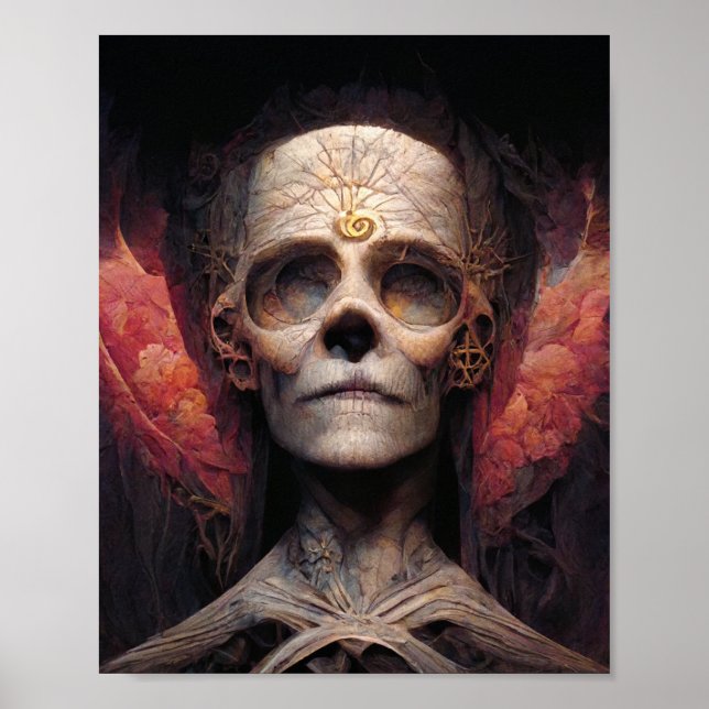 Affiche Flesh And Bone Dark Imaginaire Science Fiction Art (Devant)