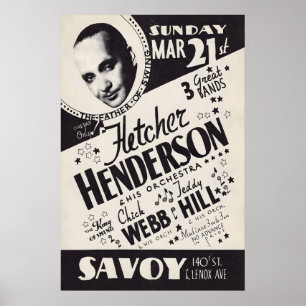 Affiche Fletcher Henderson - Chick Webb - Teddy Hill jazz