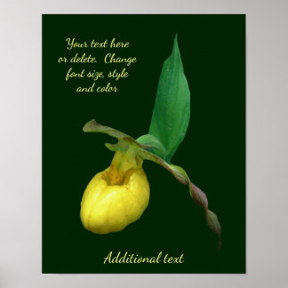 Affiche Fleur à lèvres jaune Ajouter votre texte